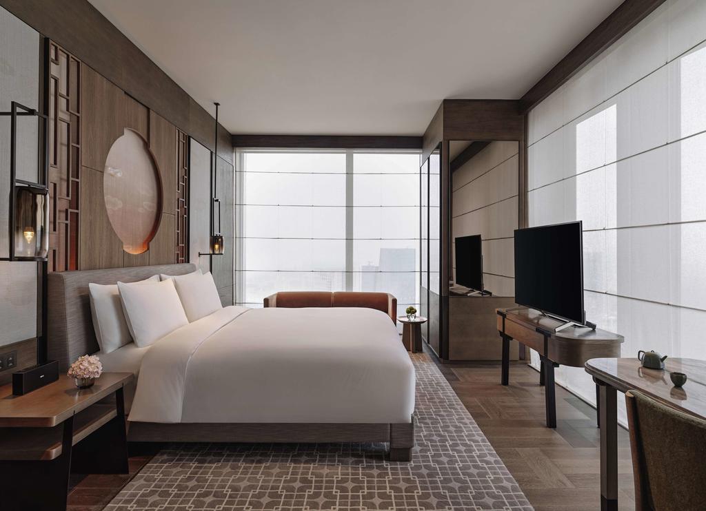 中国は最新のヘッドボードホテルの寝室の家具セットをカスタマイズしました