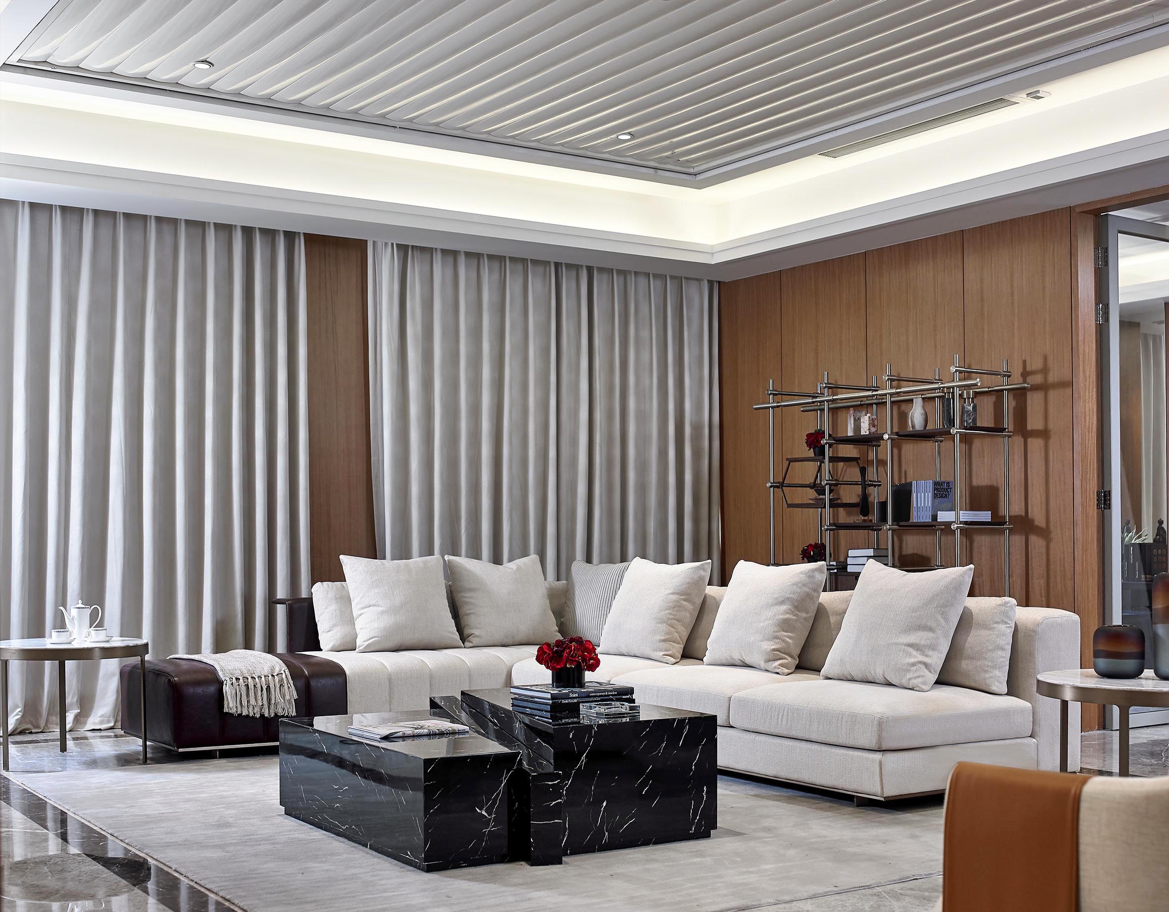 中国のモダンなデザインはカスタマイズ可能なソファセット高級リビングルーム住宅用家具